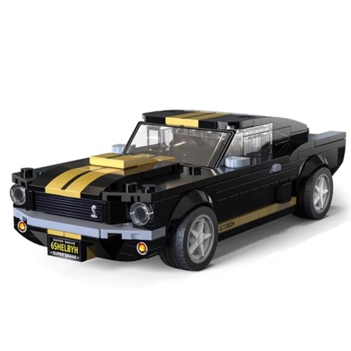 Klocki czarno-złoty amerykański muscle car Ford Mustang Shelby GT350 Super Snake
