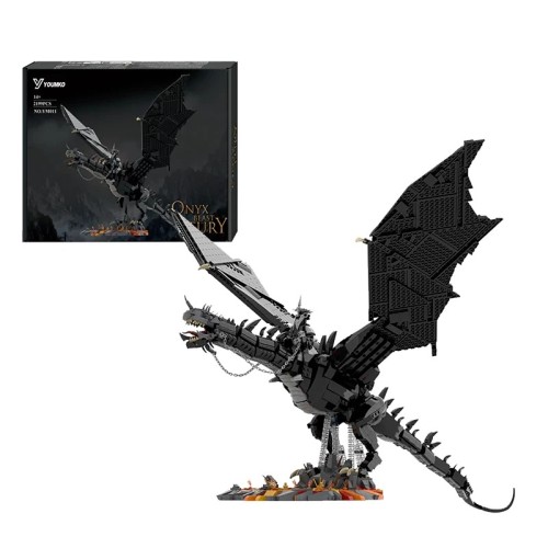 Klocki czarny smok Nazgula Ringwraith Dragon 2199 elementów z pudełkiem