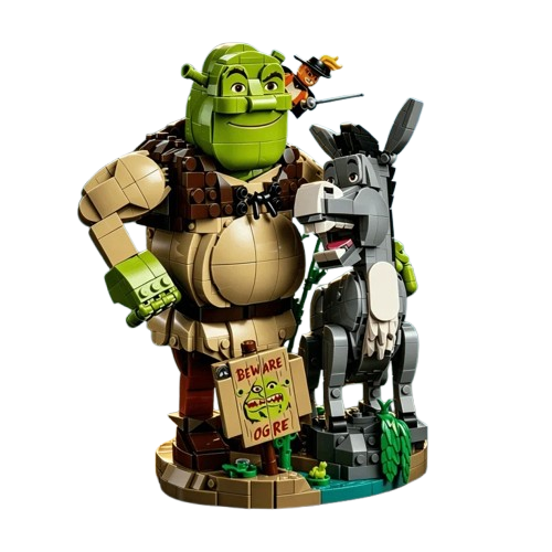 Klocki konstrukcyjne Shrek i Osioł 1403 elementy zestaw kolekcjonerski