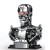 Klocki popiersie Terminator T-800 Endoskeleton ze świecącymi czerwonymi oczami LED
